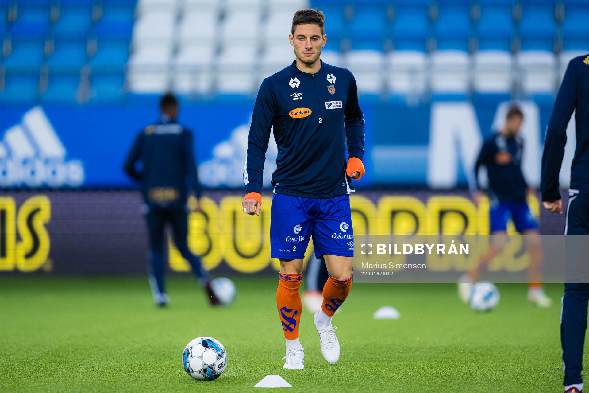 Petar Golubovic of Aalesund warms up