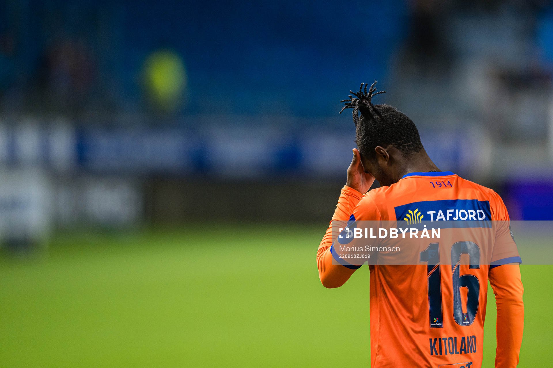 John Kitolano of Aalesund looks dejected