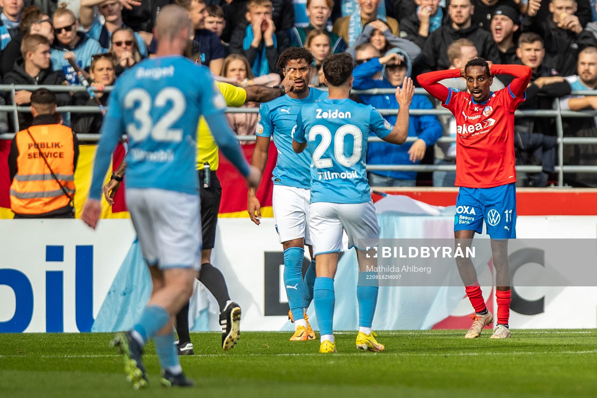 Helsingborgs Taha Ali reagerar