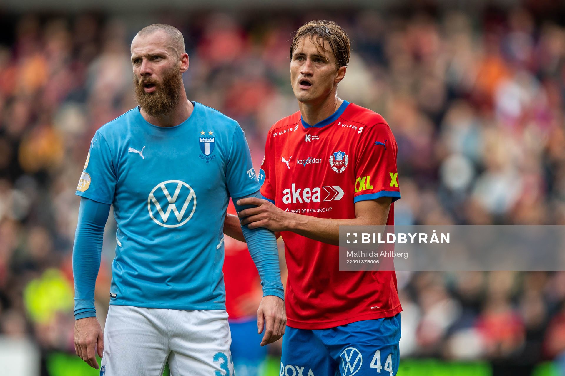 Malmö FFs Jo Inge Berget och Helsingborgs Thomas Rogne