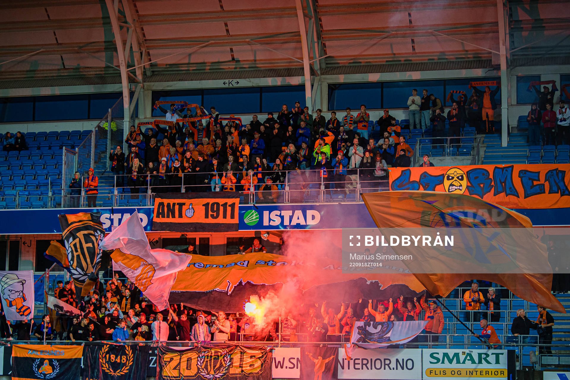 Spectators in the stands