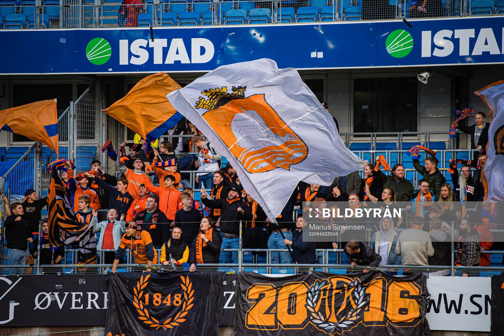 Spectators in the stands