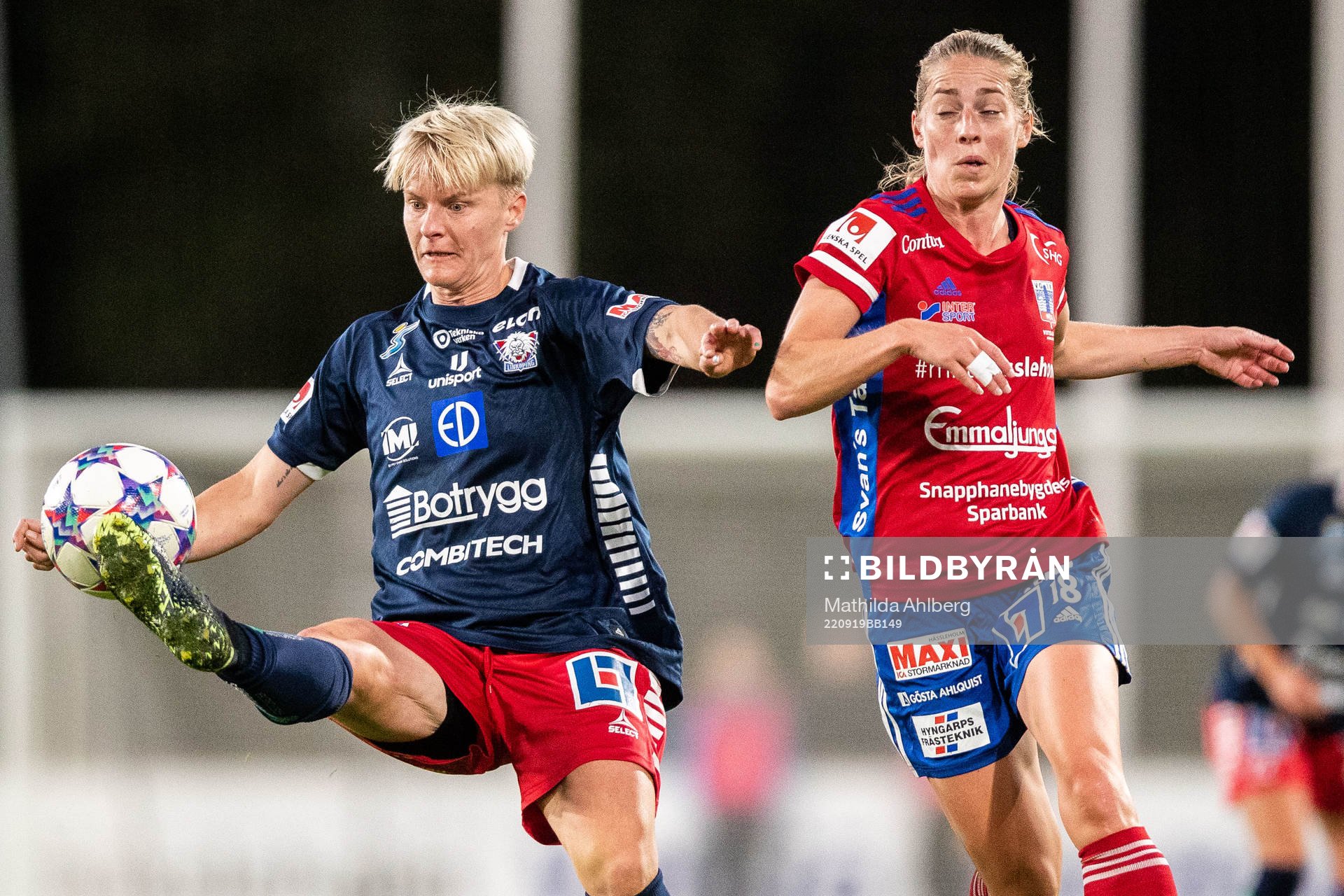 Linköpings Nilla Fischer och Vittsjös Linda Sällström