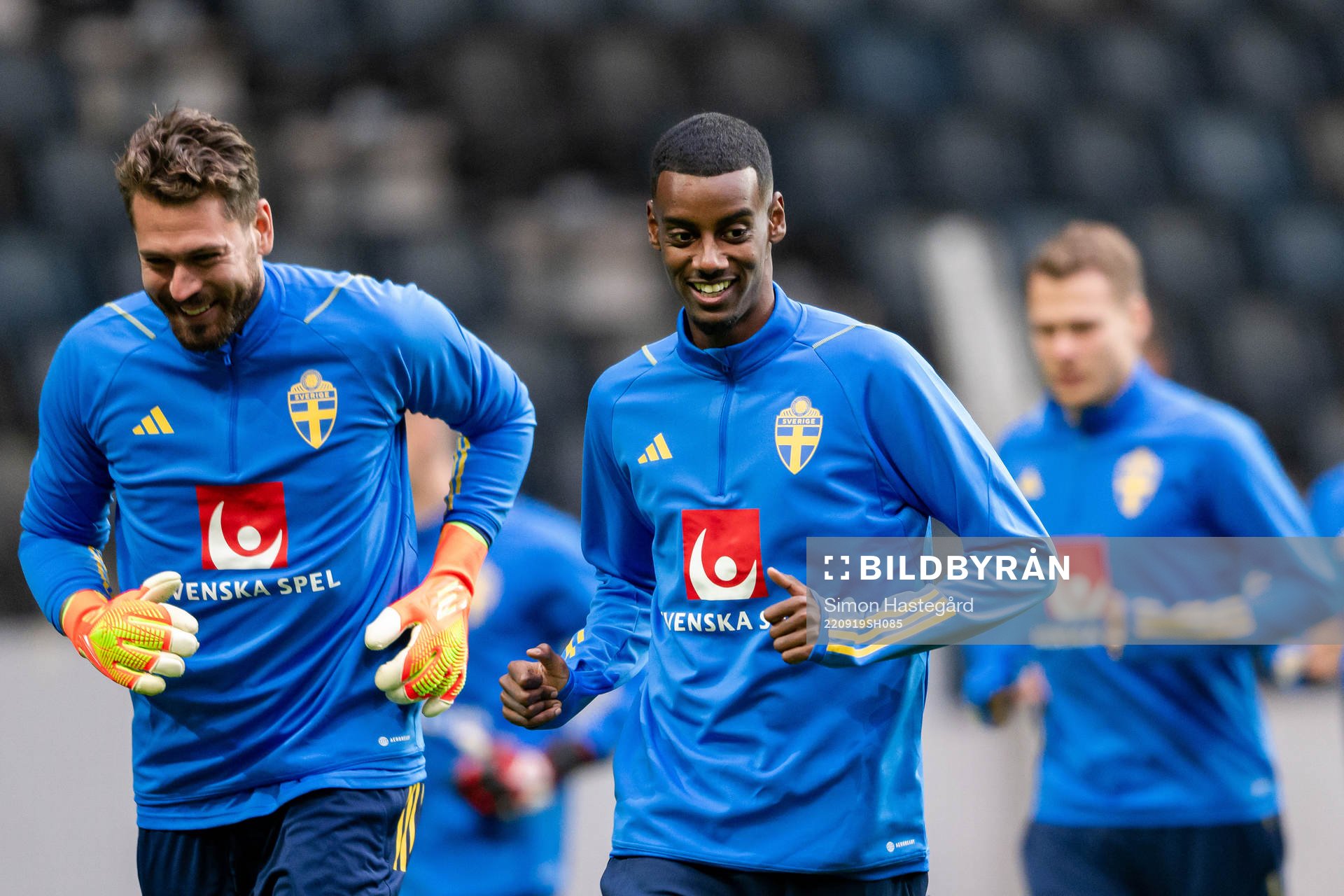 Goalkeeper Kristoffer Nordfeldt and Alexander Isak