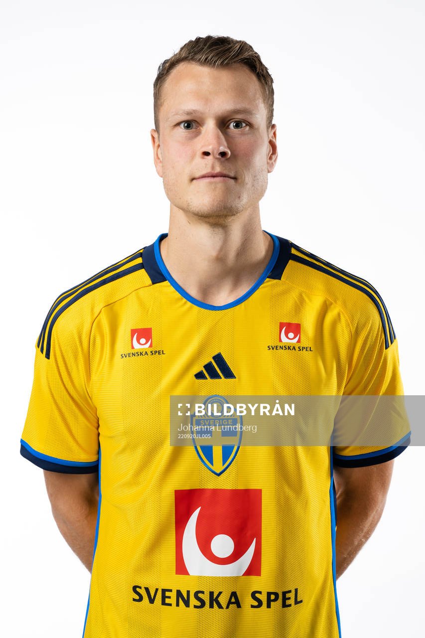 Viktor Claesson of the Swedish national football team poses for a portrait on September 20, 2022 in Stockholm. 
