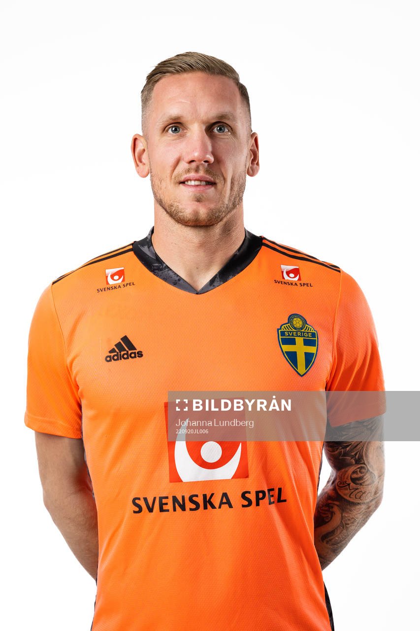 Goalkeeper Robin Olsen of the Swedish national football