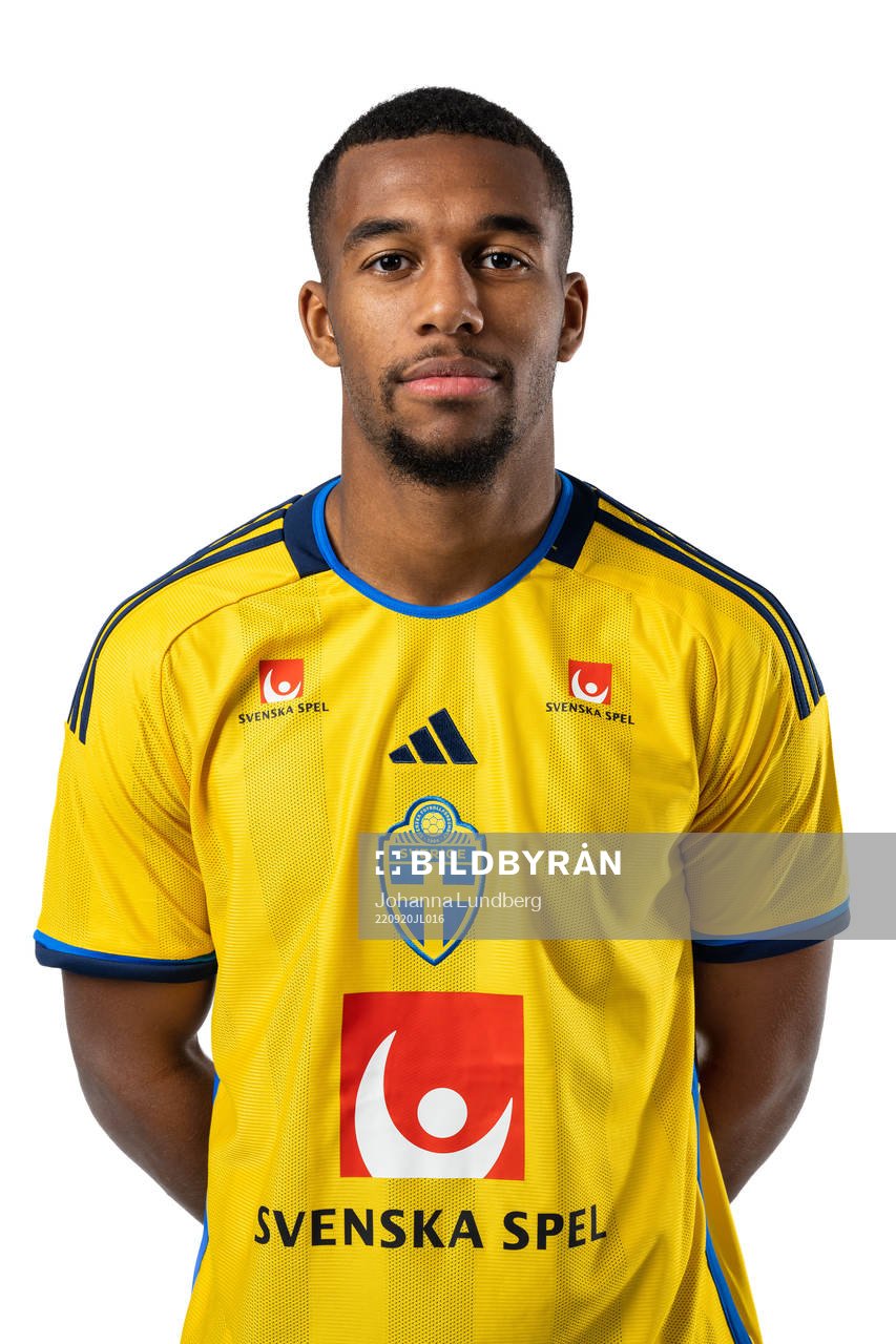 Isak Hien of the Swedish national football team poses for a