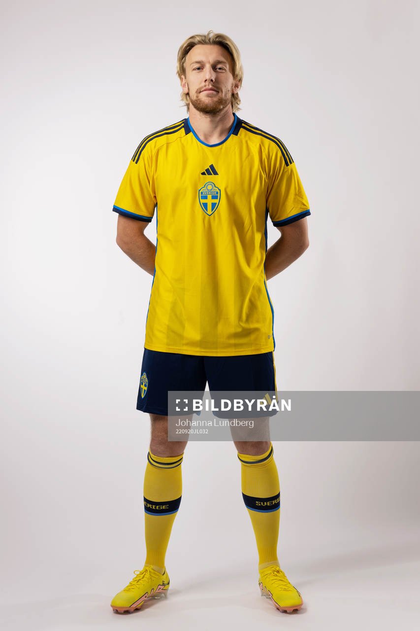Emil Forsberg of the Swedish national football team poses