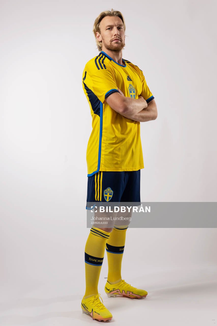 Emil Forsberg of the Swedish national football team poses