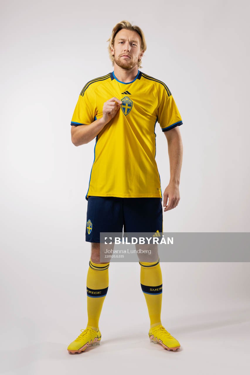 Emil Forsberg of the Swedish national football team poses for a portrait on September 20, 2022 in Stockholm. Editors note: The picture has been retouched.