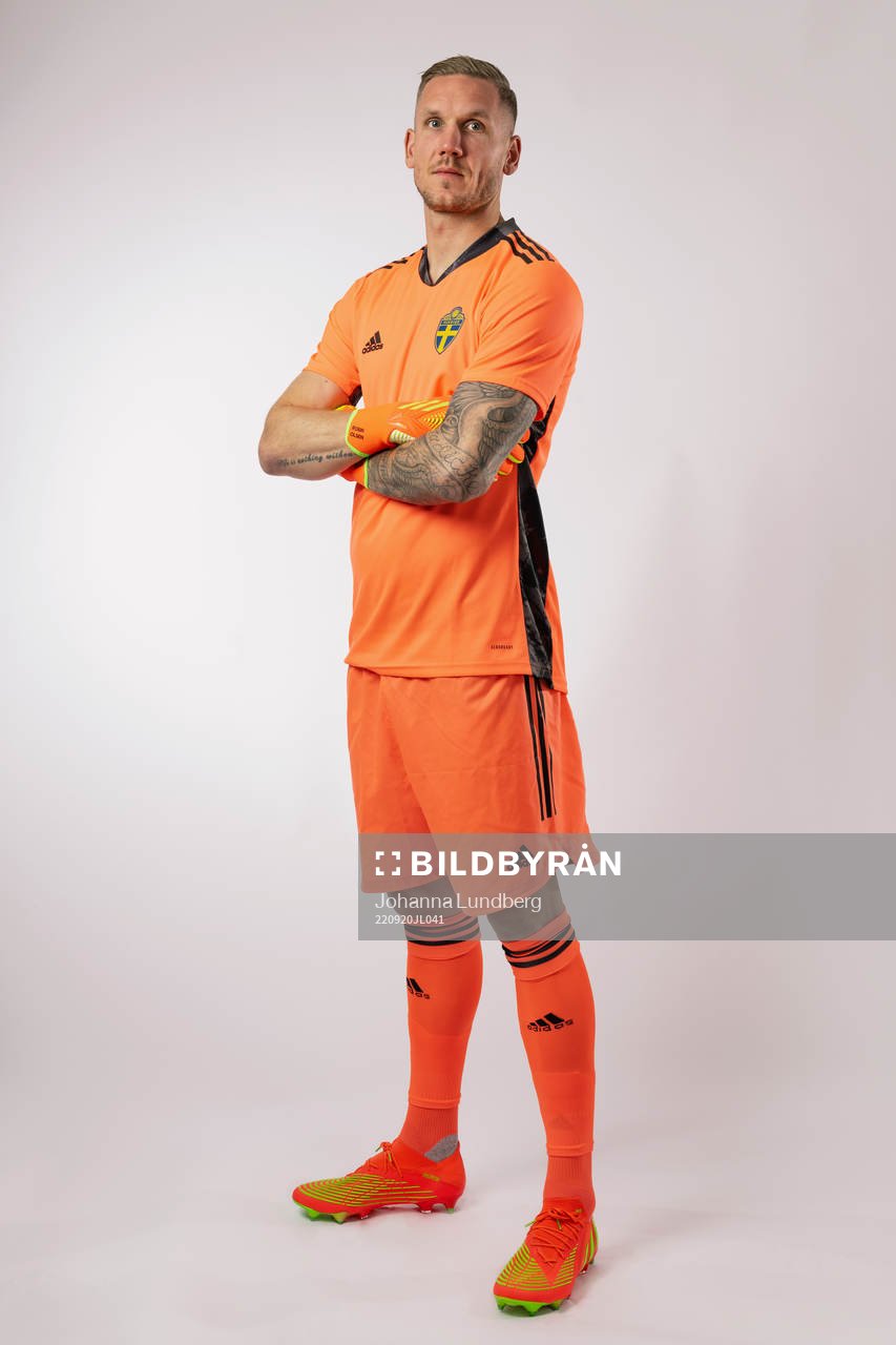 Goalkeeper Robin Olsen of the Swedish national football
