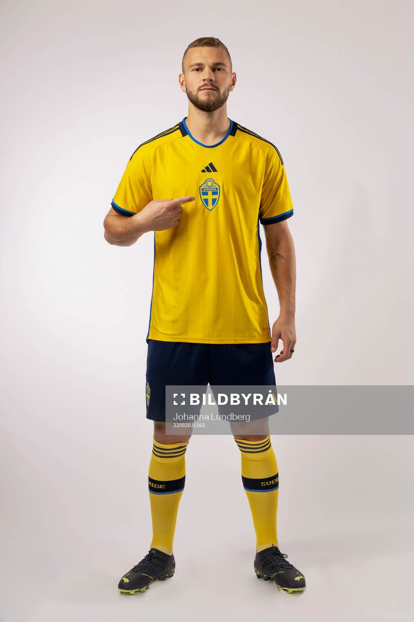 Jesper Karlström of the Swedish national football team