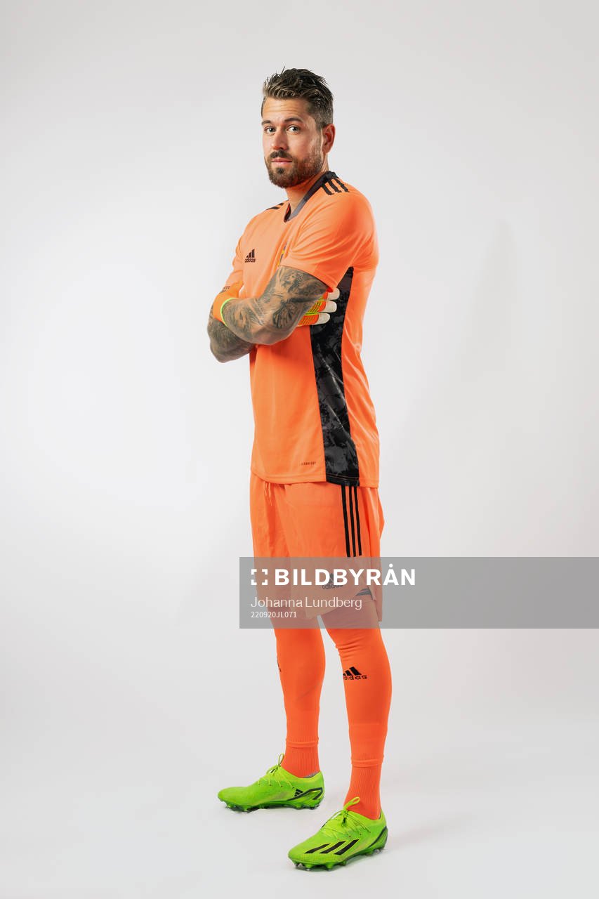Goalkeeper Kristoffer Nordfeldt of the Swedish national