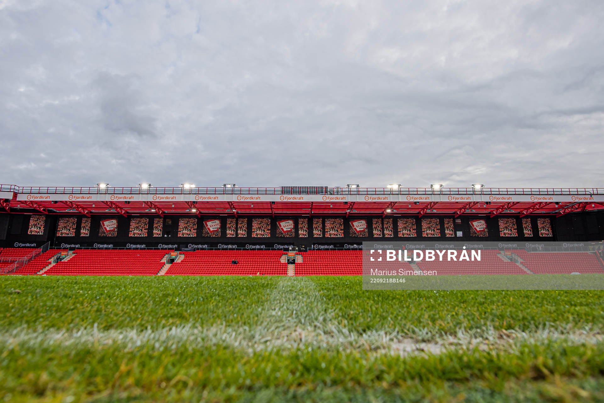 Brann Stadion ahead of the women’s UEFA Champions League Qualifier football match between Brann and Rosengård on September 21, 2022 in Bergen.