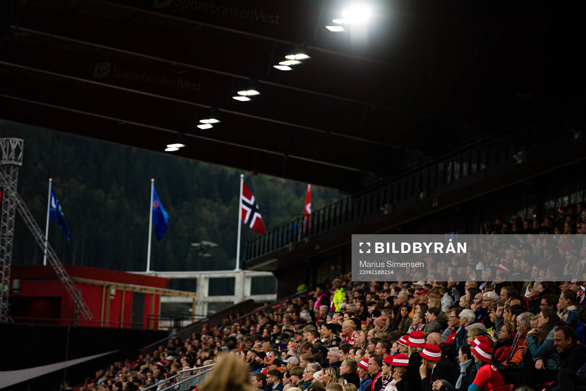 Spectators in the stands