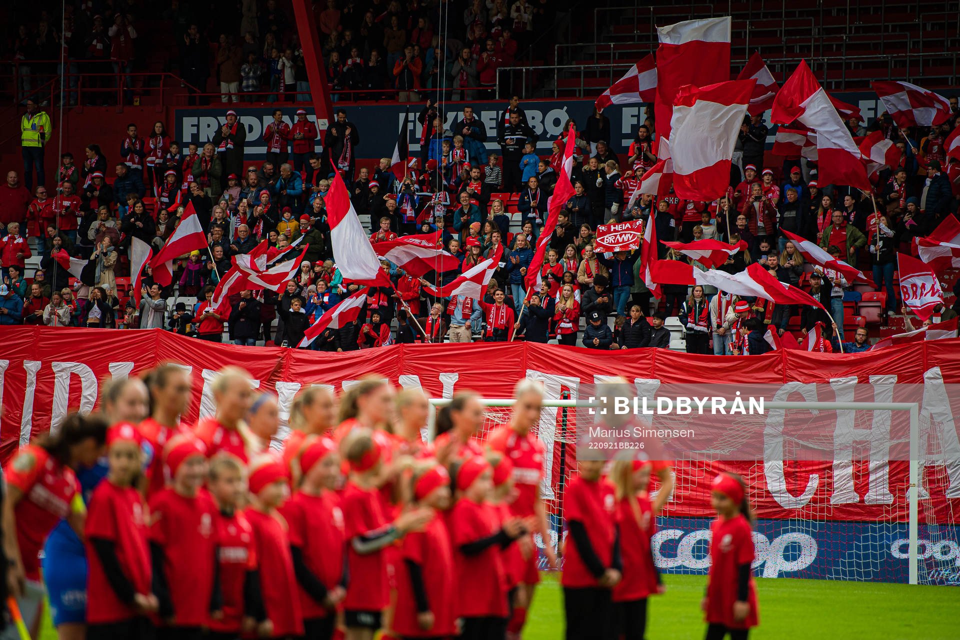 Spectators in the stands