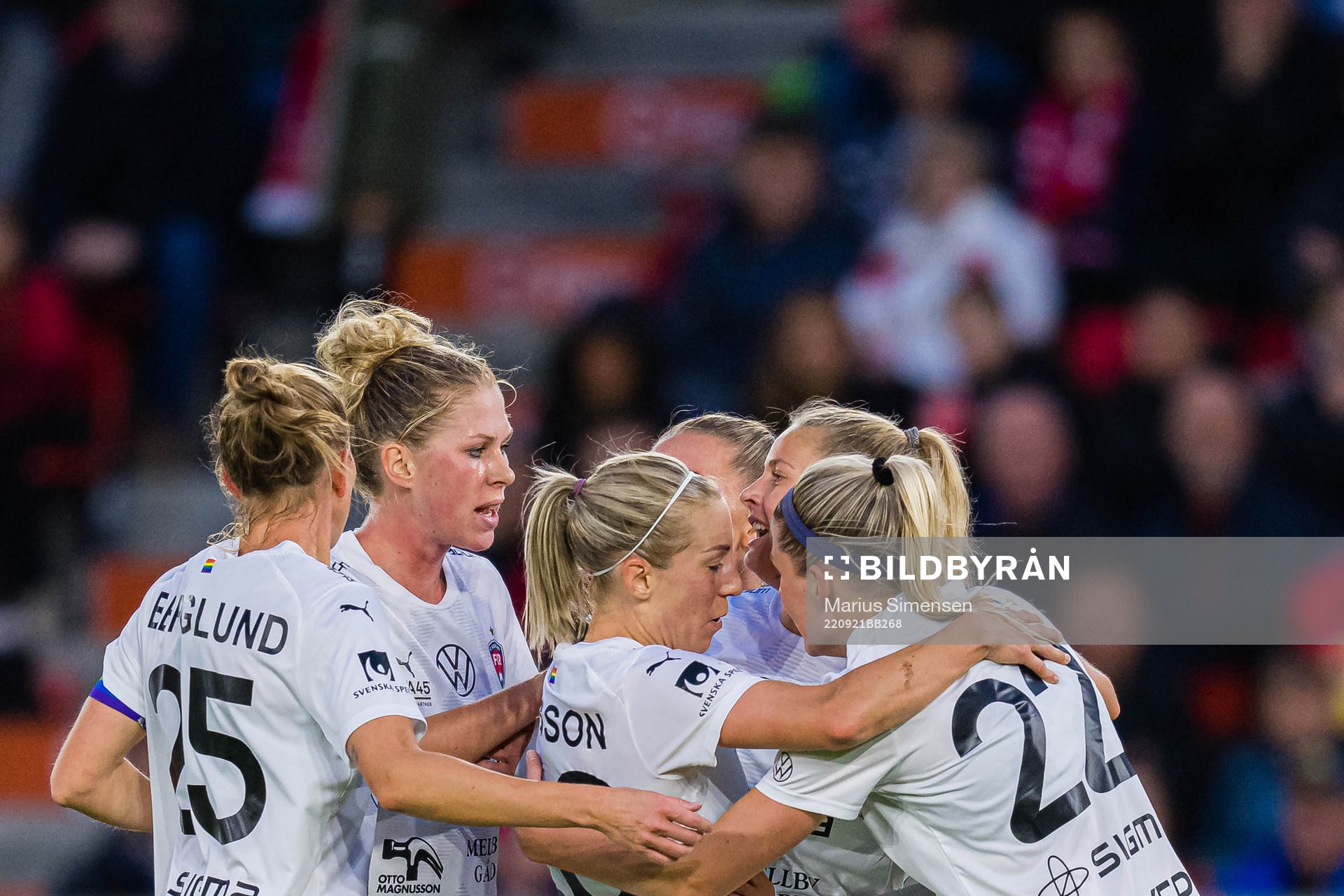 Olivia Holdt of Rosengård celebrates