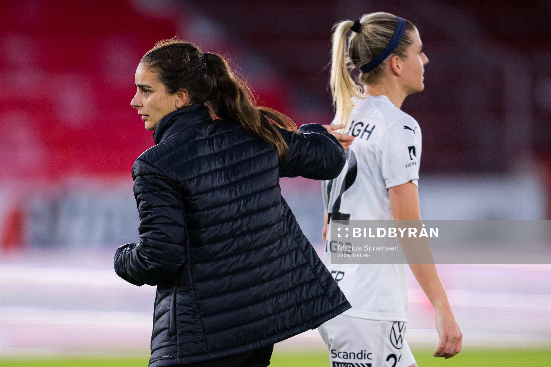 Renée Slegers, head coach of Rosengård, and Olivia