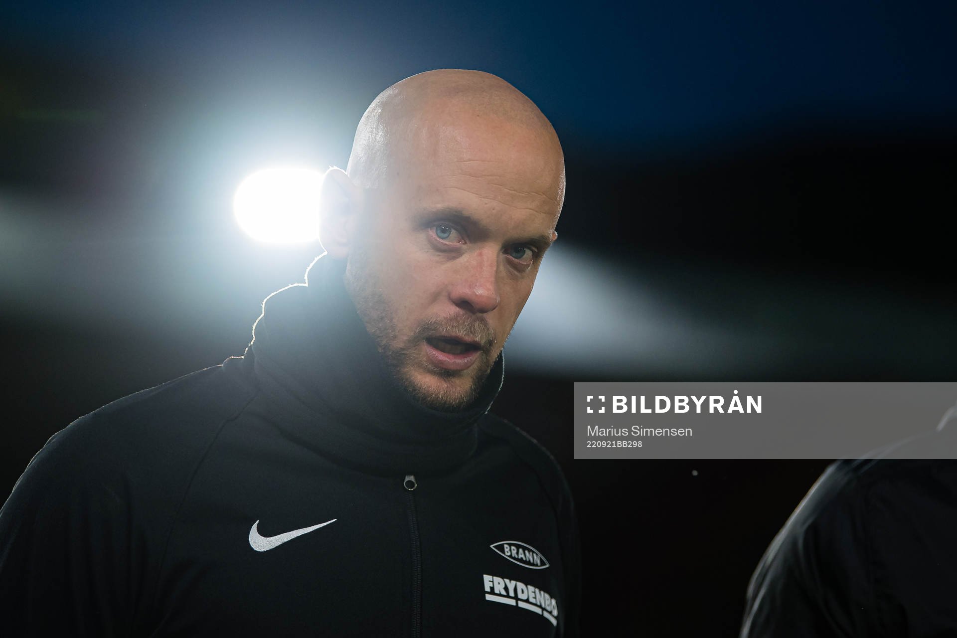 Olli Harder, head coach of Brann, after the women’s UEFA Champions League Qualifier football match between Brann and Rosengård on September 21, 2022 in Bergen.