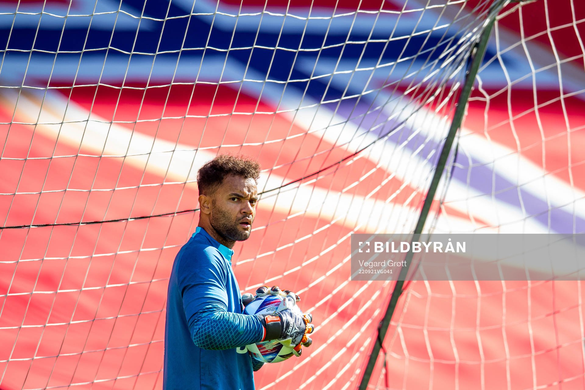 Goalkeeper Sten Grytebust of the Norwegian national