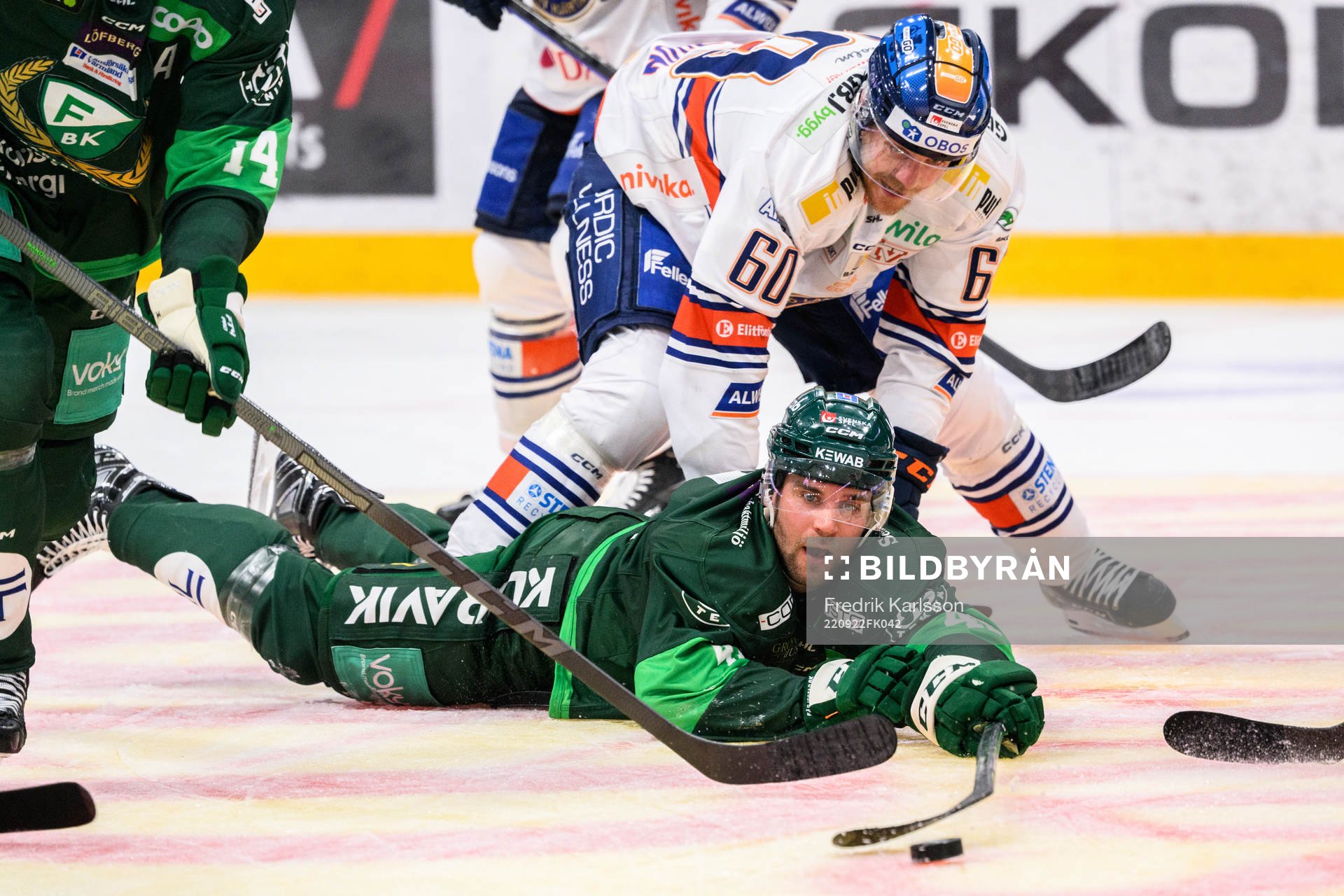 Färjestads Henrik Björklund och Växjös Erik Josefsson