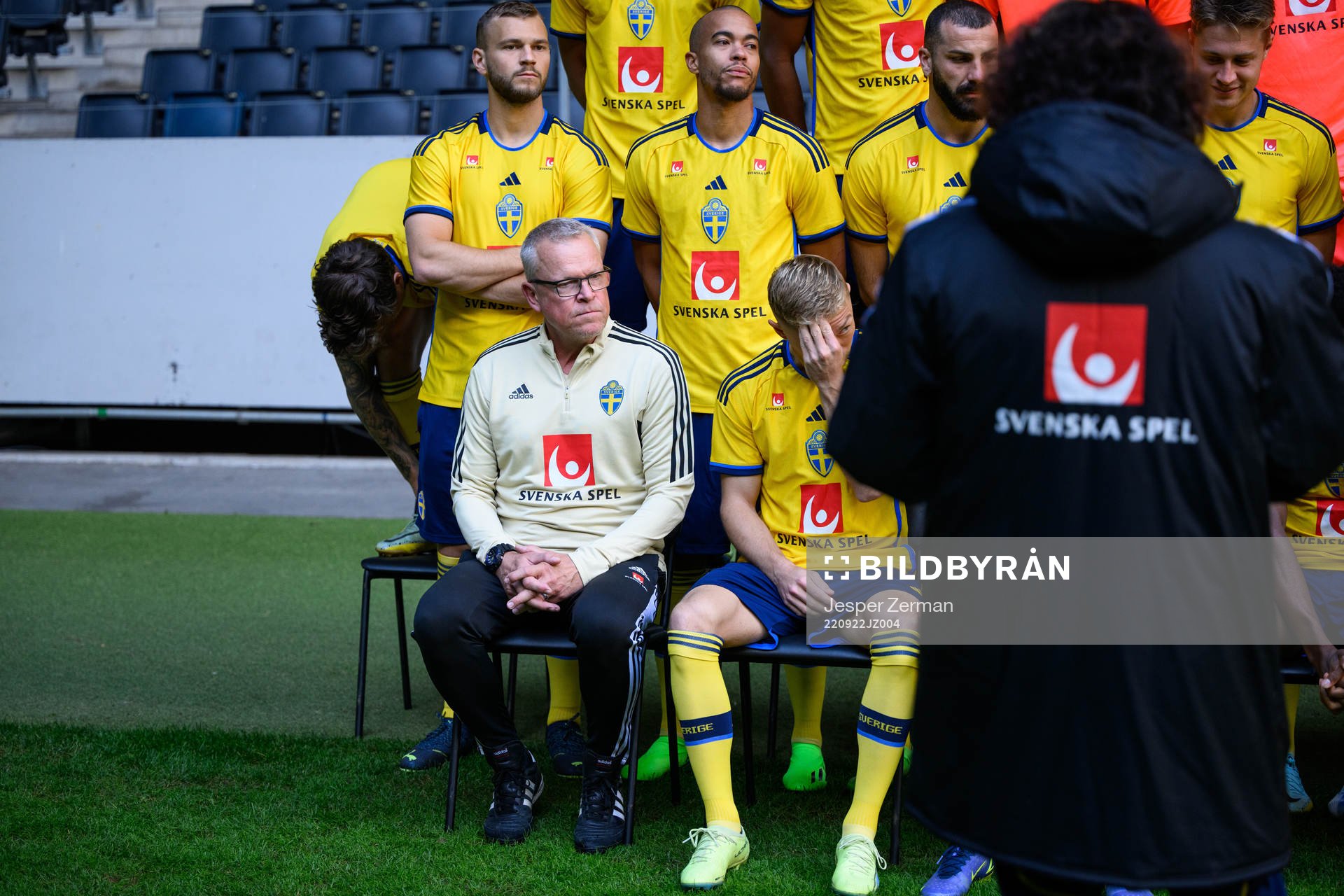 Head coach Janne Andersson of the Swedish national football team during the official team photo on September 22, 2022 in Stockholm. 