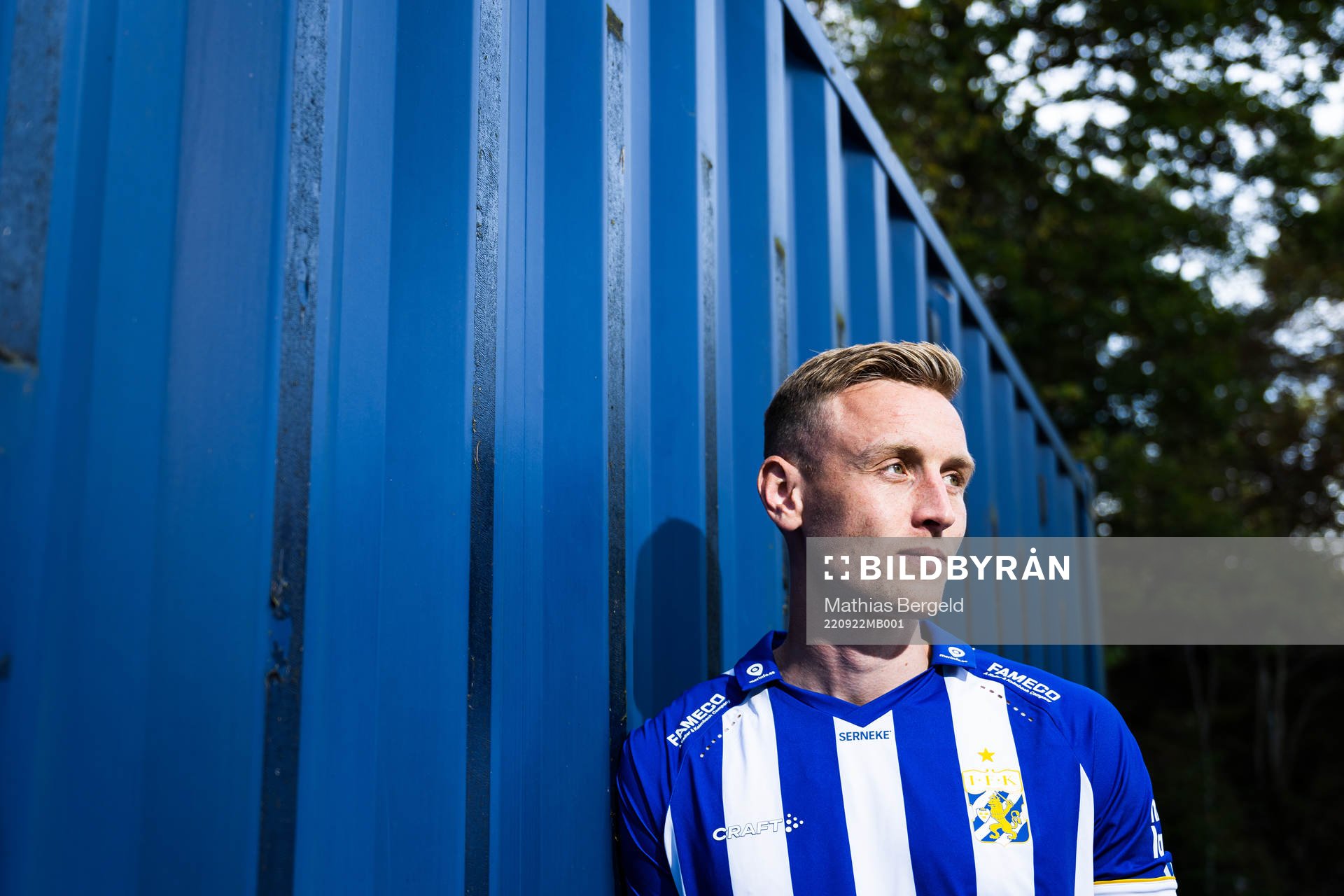 Sebastian Ohlsson poserar för ett porträtt i samband med att han presenteras som nyförvärv av IFK Göteborg den 22 september 2022 i Göteborg.