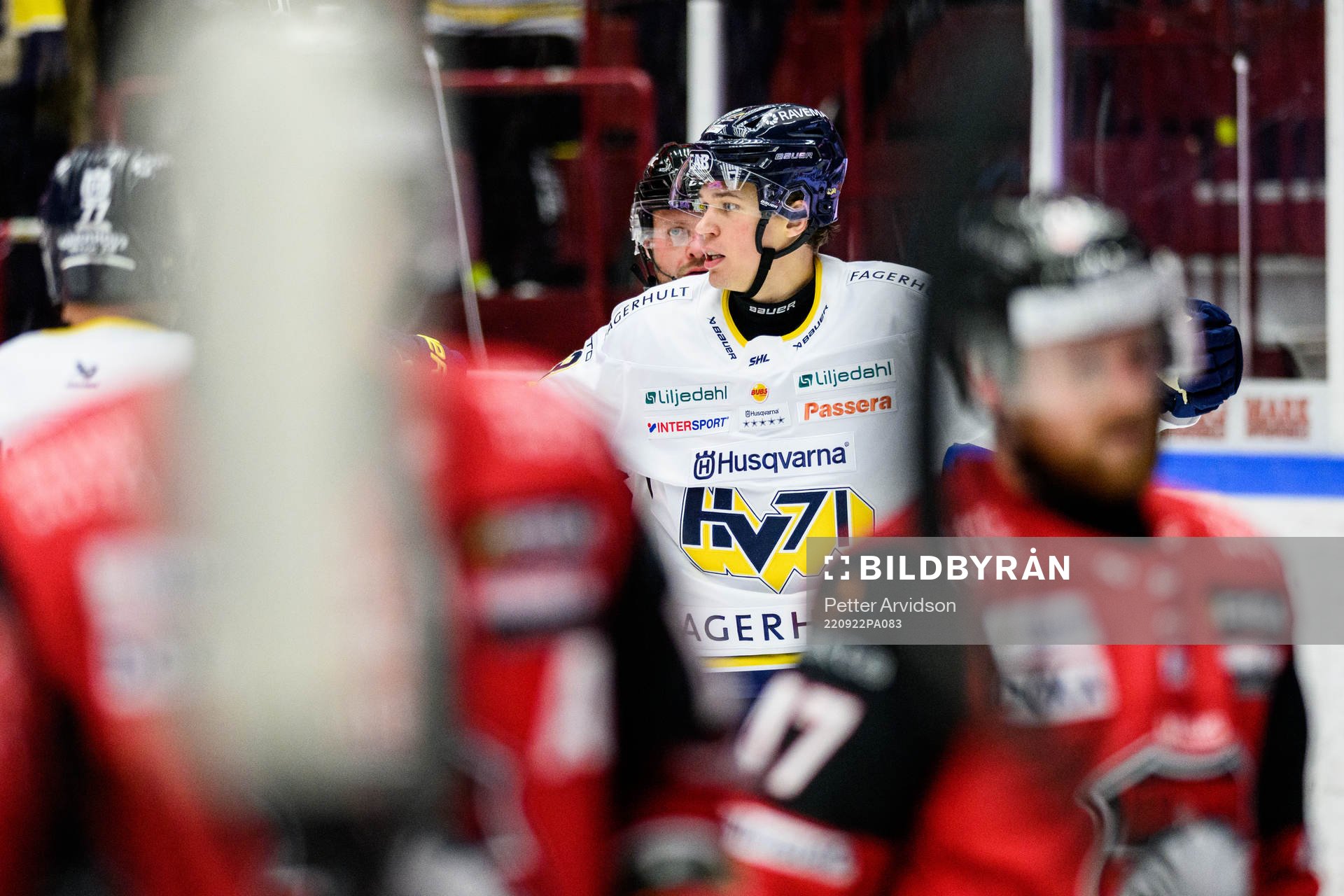 HV71s Måns Lindbäck jublar