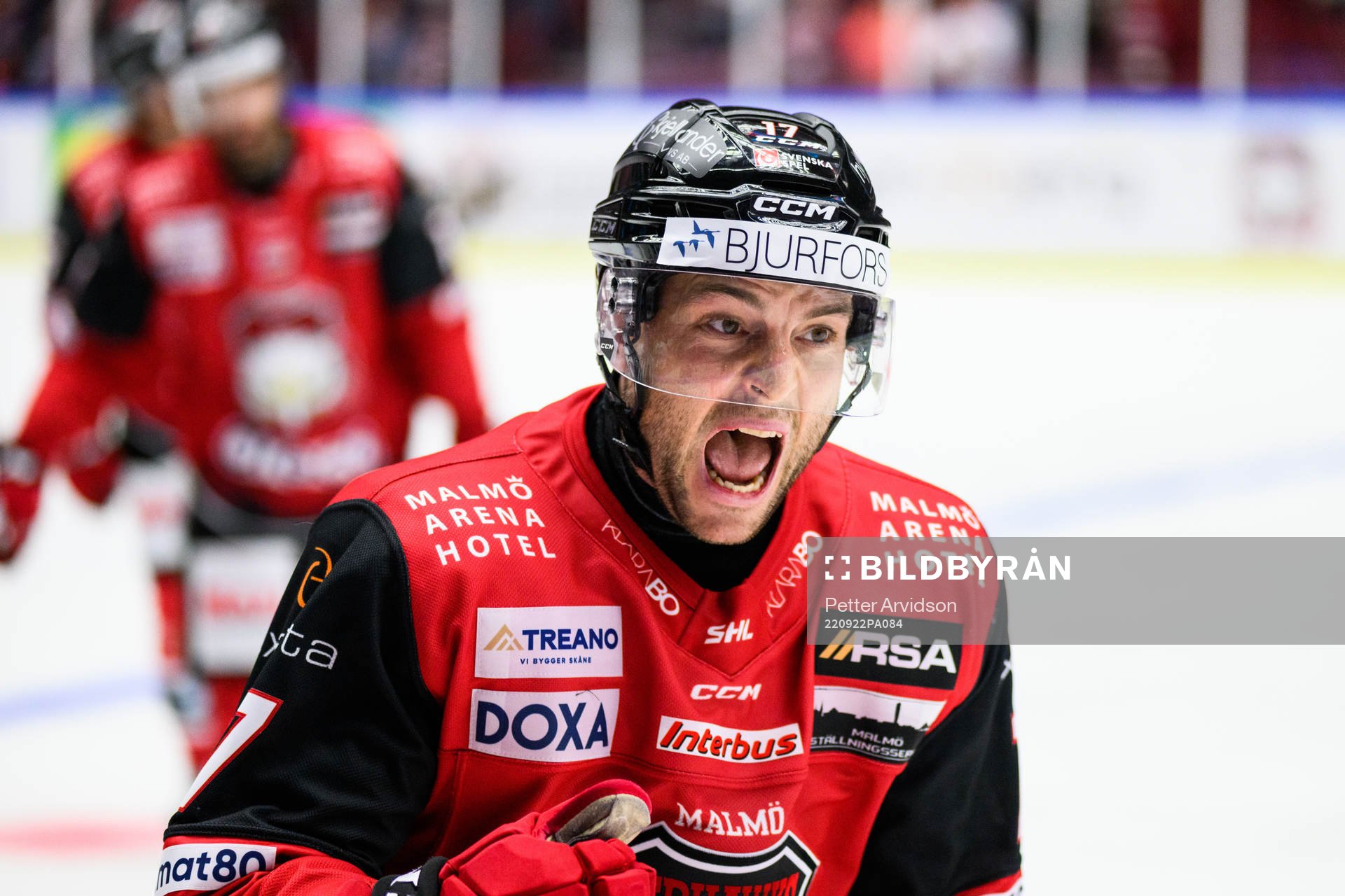 Malmö Redhawks Pathrik Westerholm jublar