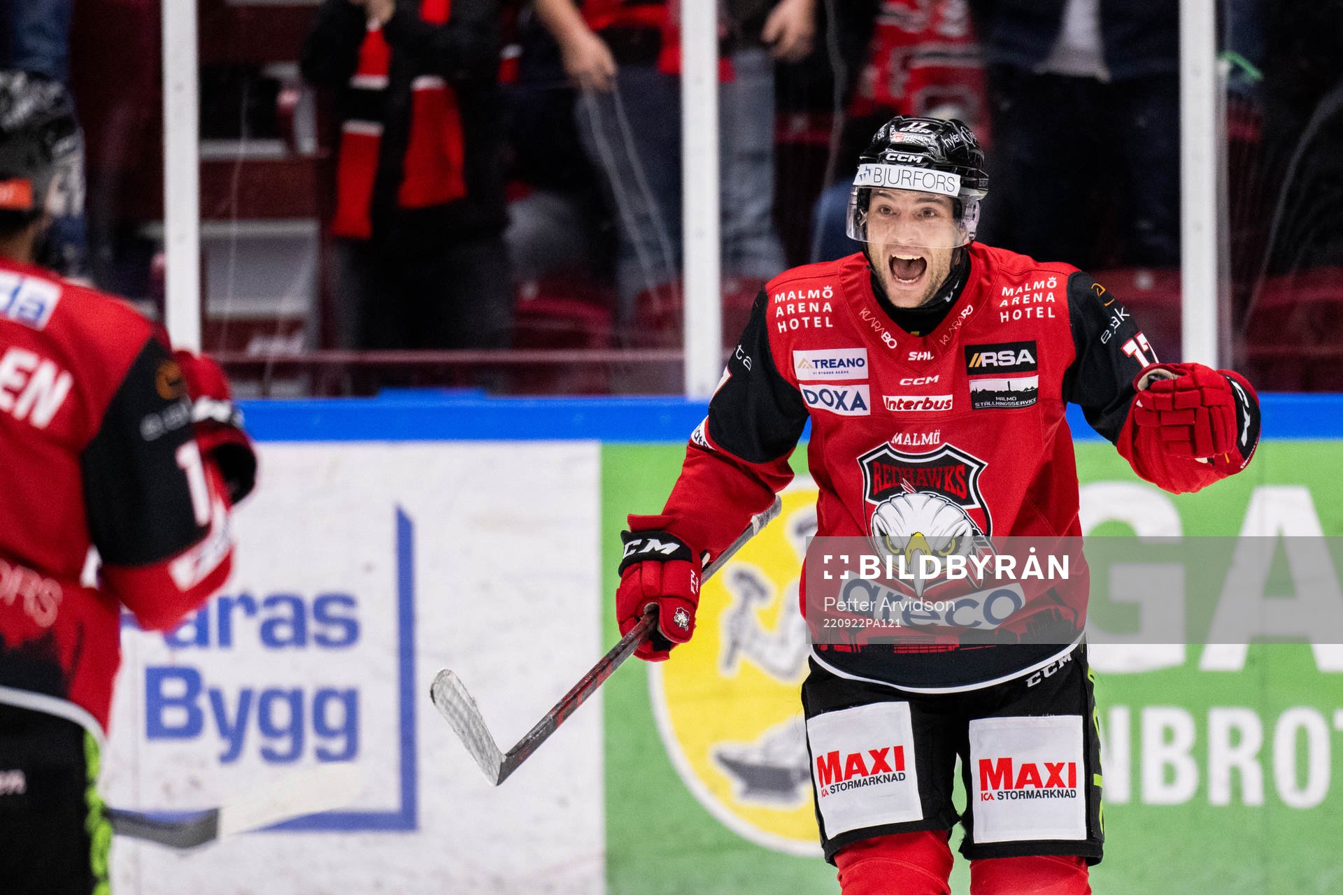 Malmö Redhawks Pathrik Westerholm jublar