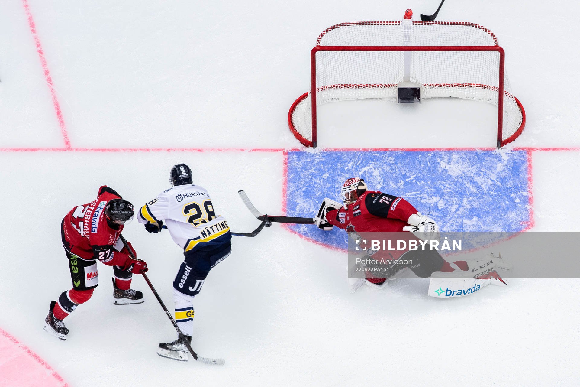 HV71s André Petersson oroar mot Malmö Redhawks Ponthus