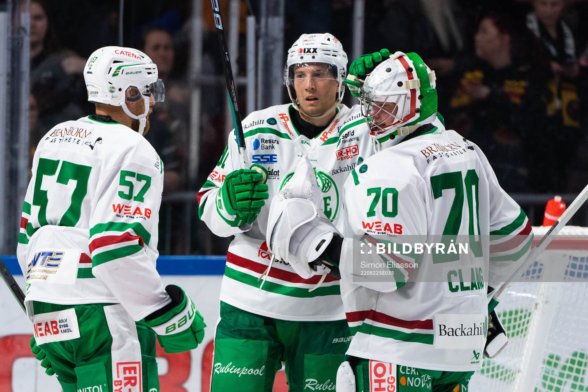 Rögles Vojtech Mozik, Adam Tambellini och målvakt Calle