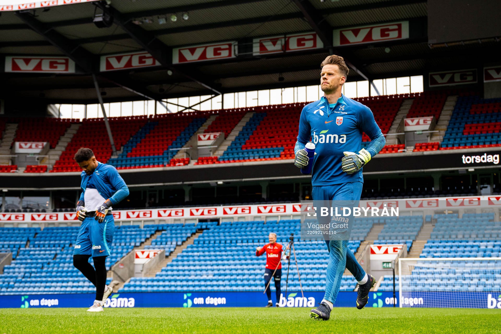 Goalkeeper Ørjan Håskjold Nyland of the Norwegian