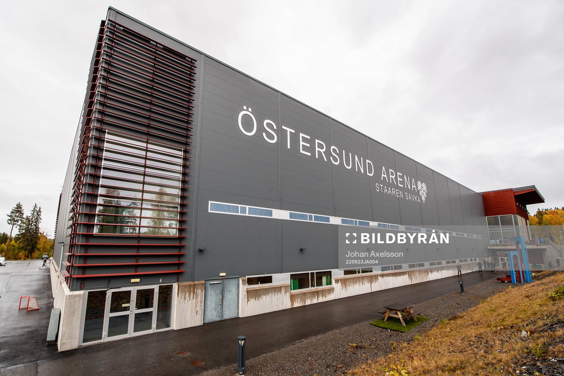 Exteriör vy av Östesunds Arena