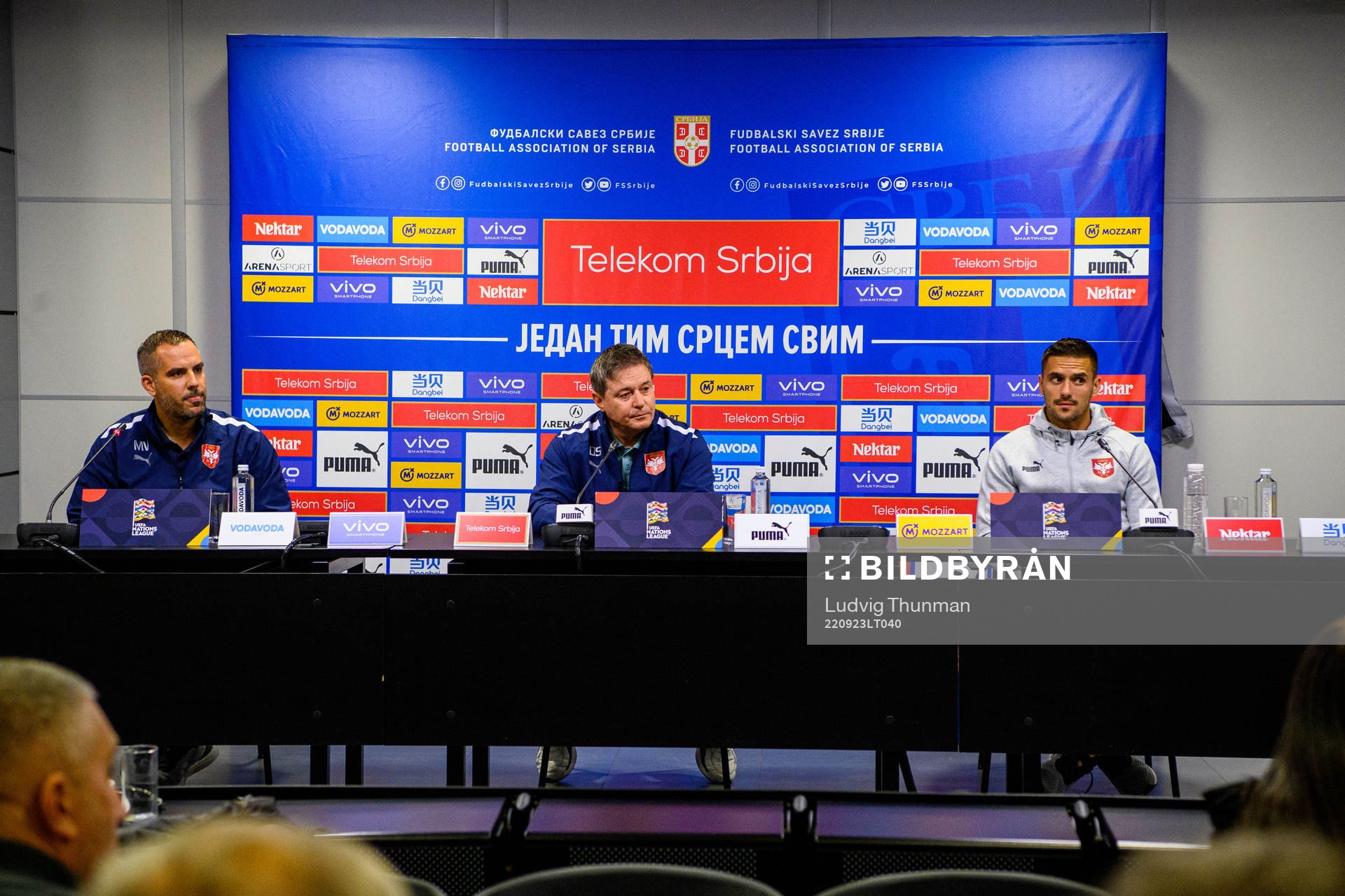 Head coach Dragan Stojkovic and Dusan Tadic