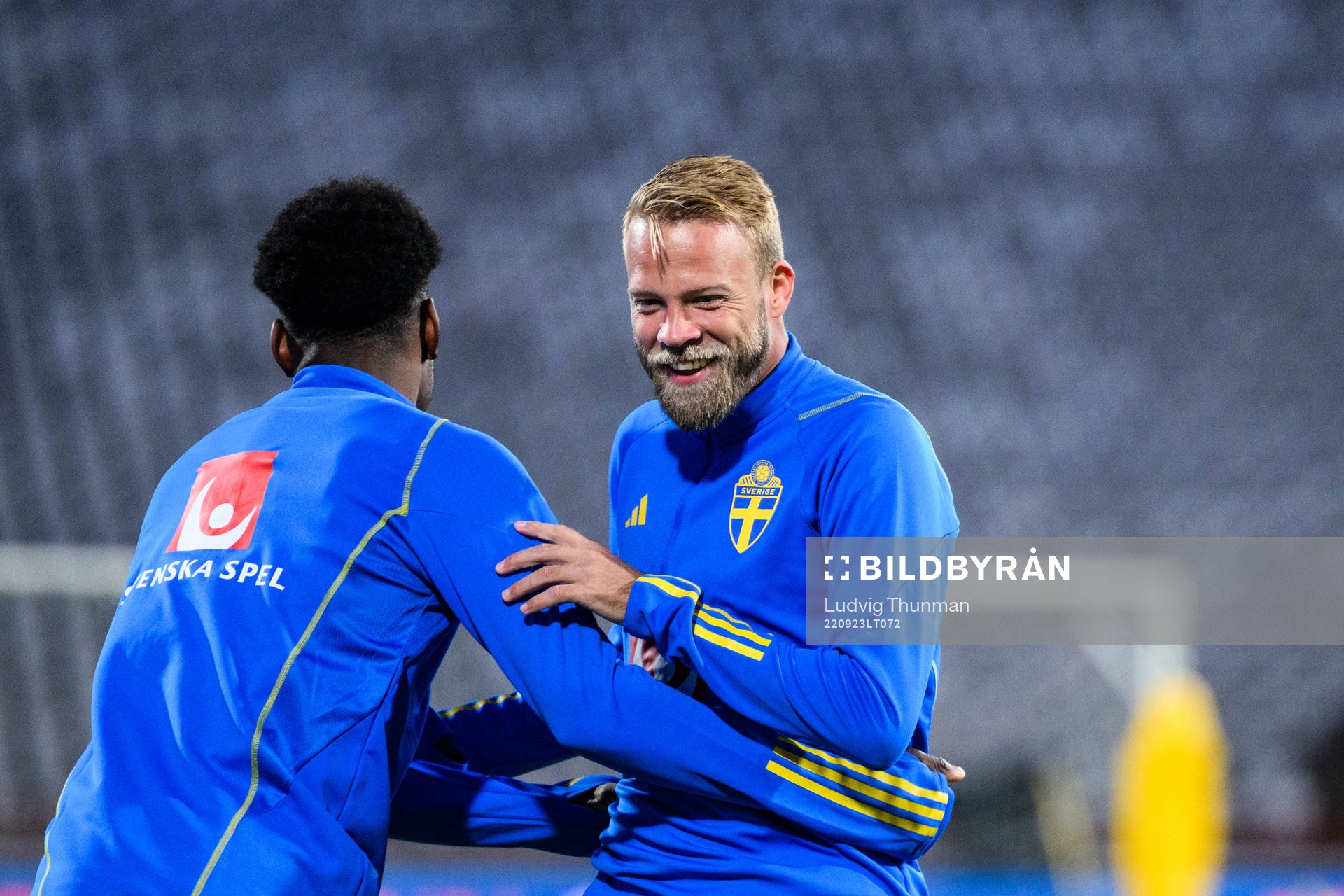 Anthony Elanga and Daniel Sundgren of Sweden