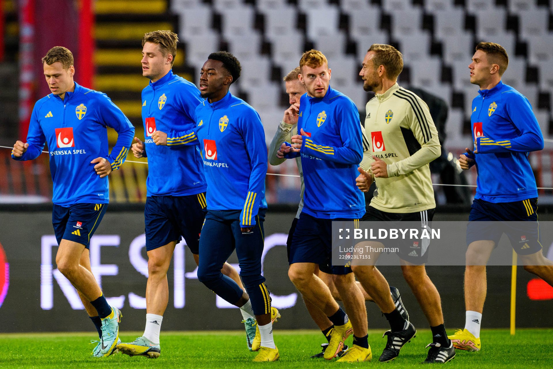 Viktor Claesson, Mattias Svanberg, Anthony Elanga and Dejan
