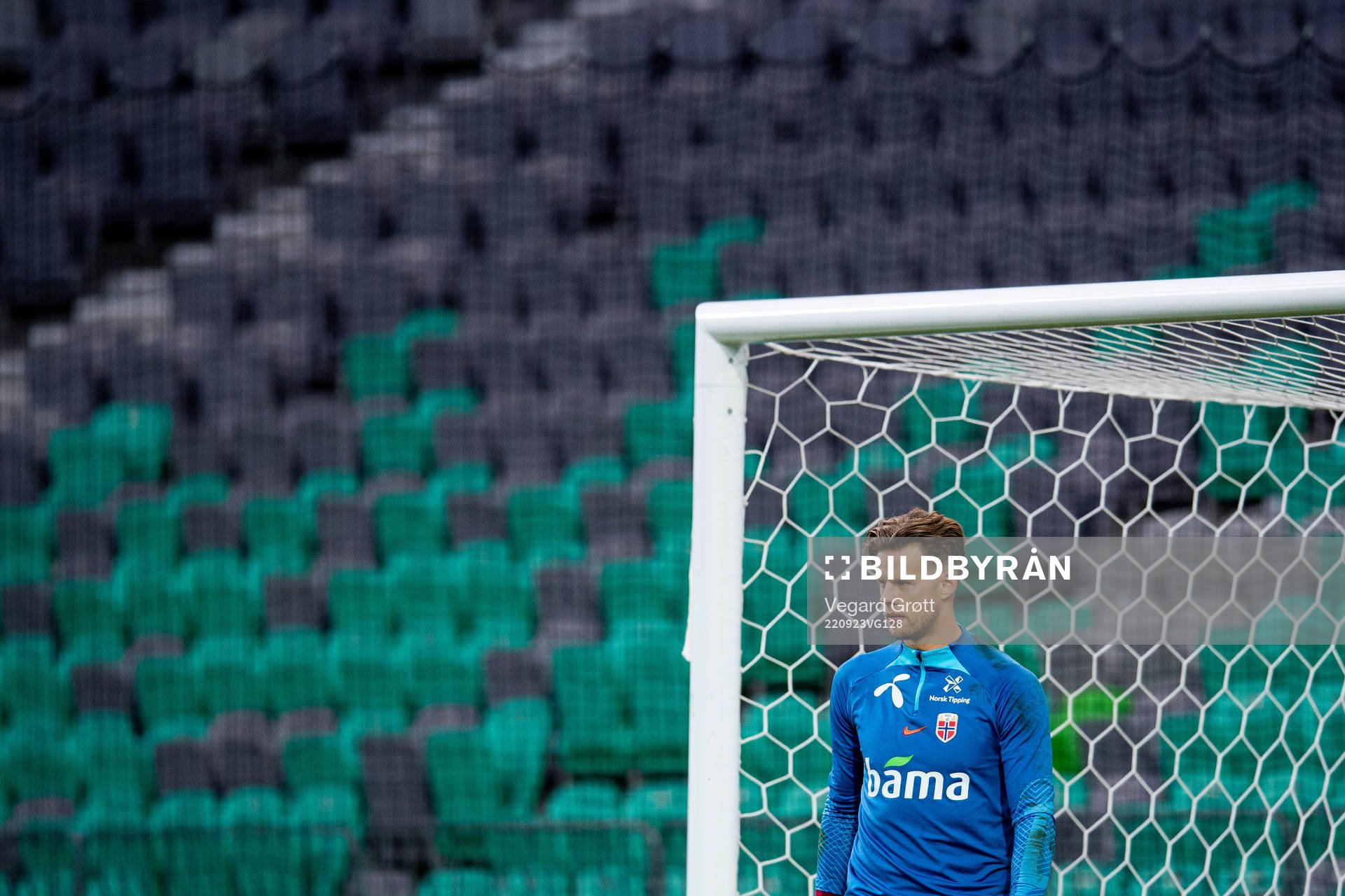 Goalkeeper Ørjan Håskjold Nyland of the Norwegian