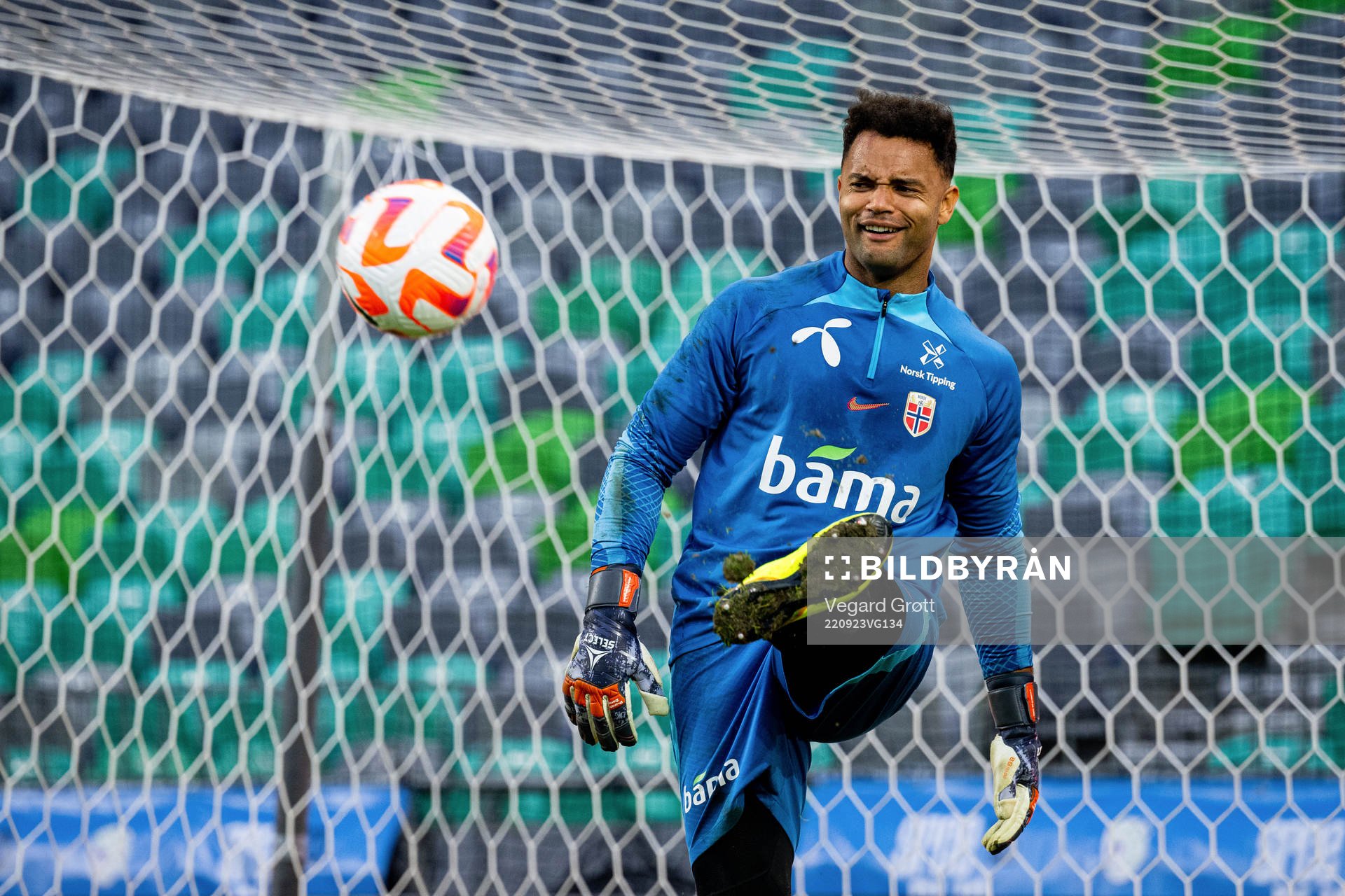 Goalkeeper Sten Grytebust of the Norwegian national