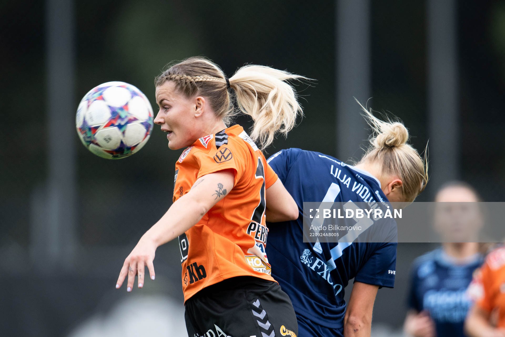 Kristianstads Tilda Persson och Djurgårdens Sara Lilja