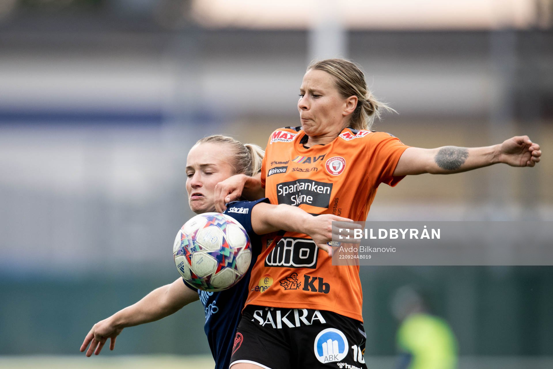 Djurgårdens Tove Almqvist och Kristianstads Emmi Alanen