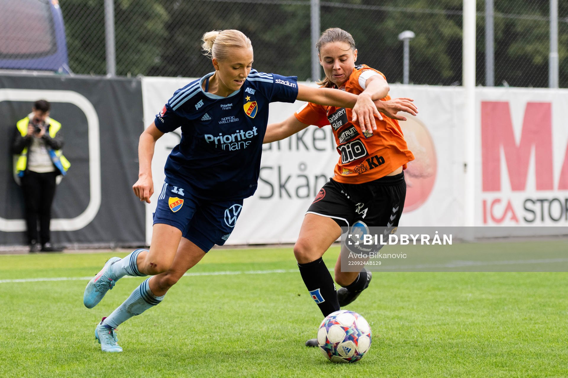Kristianstads Alice Nilsson och Djurgårdens Sara Lilja