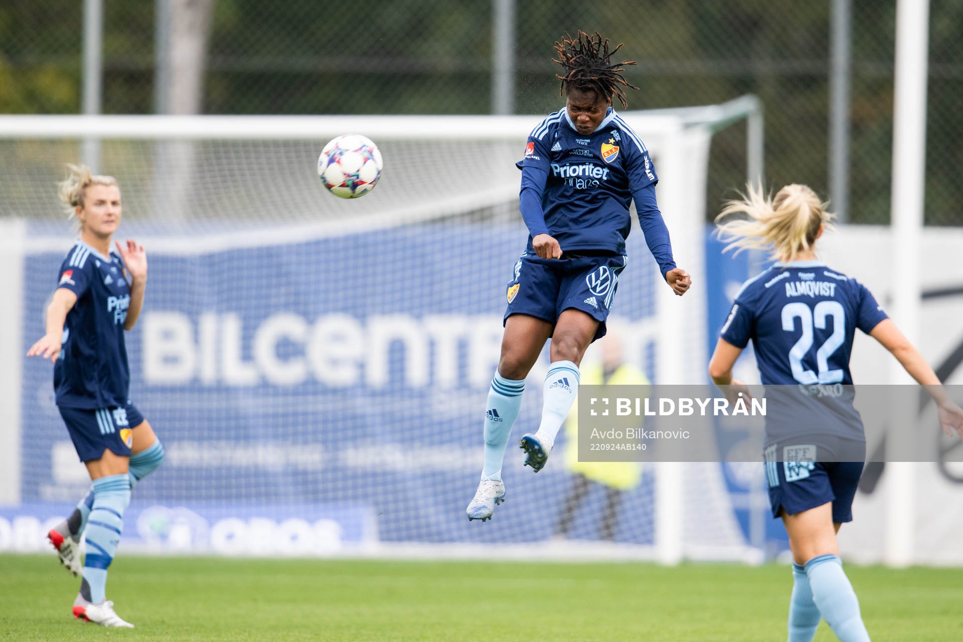 Djurgårdens Portia Boakye mnickar