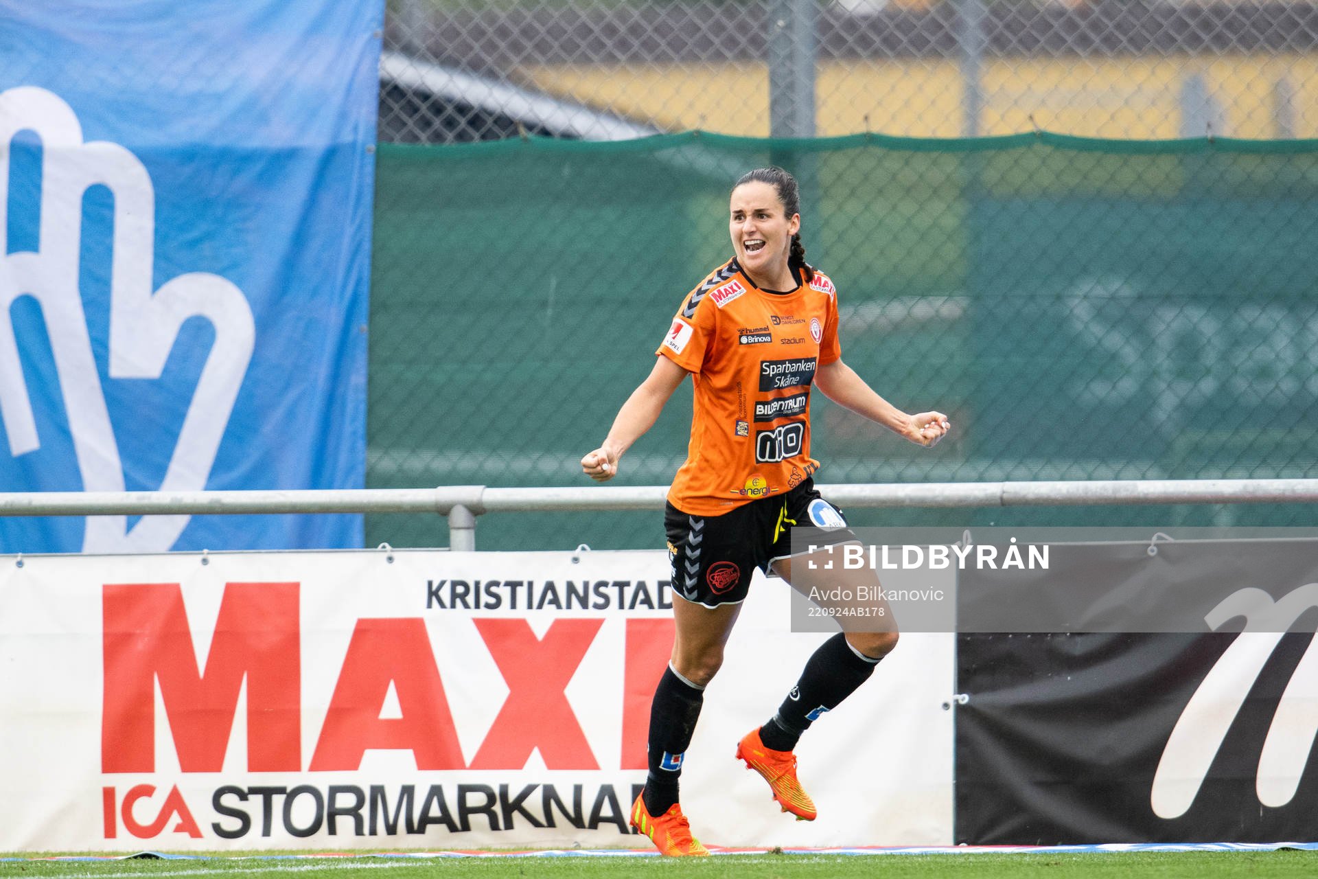 Kristianstads Evelyne Viens jublar