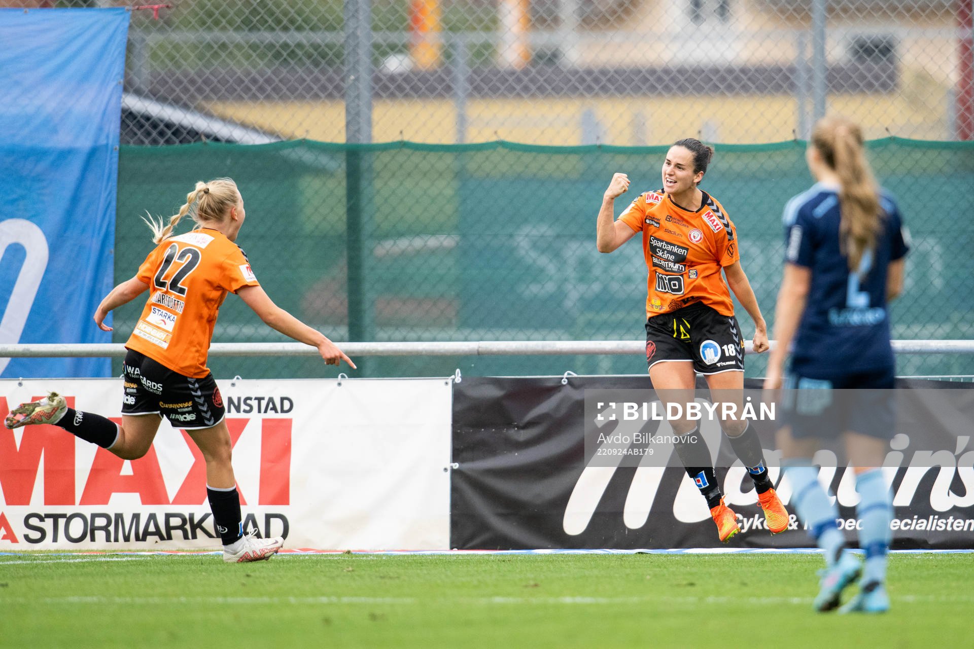 Kristianstads Evelyne Viens jublar