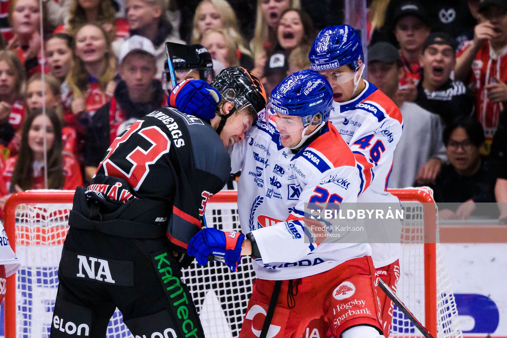 Örebros Christopher Mastomäki och Oskarshamns Lukas Pilö
