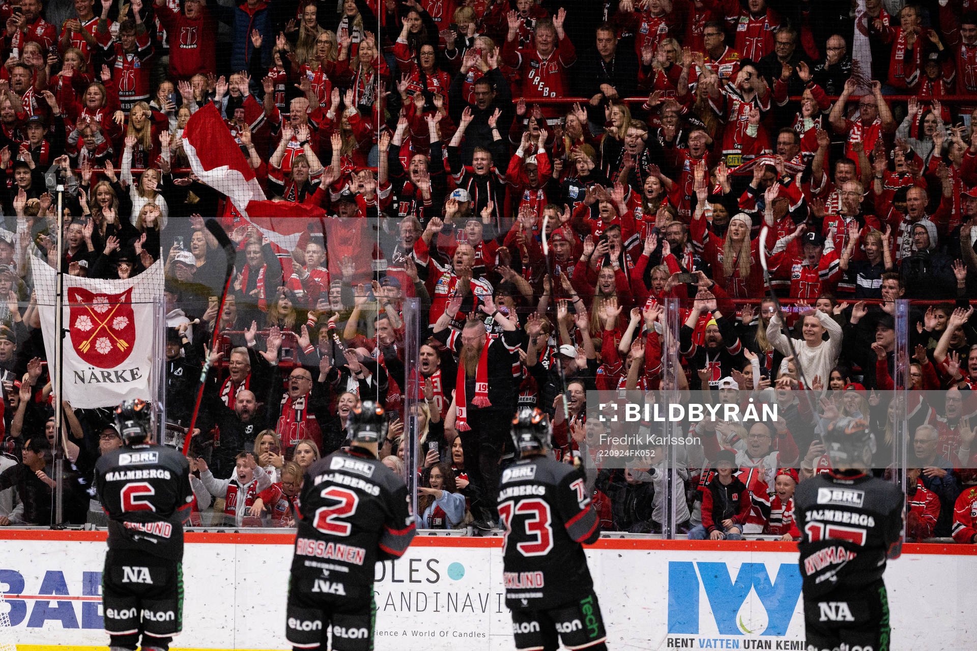 Örebros spelare och supportrar jublar