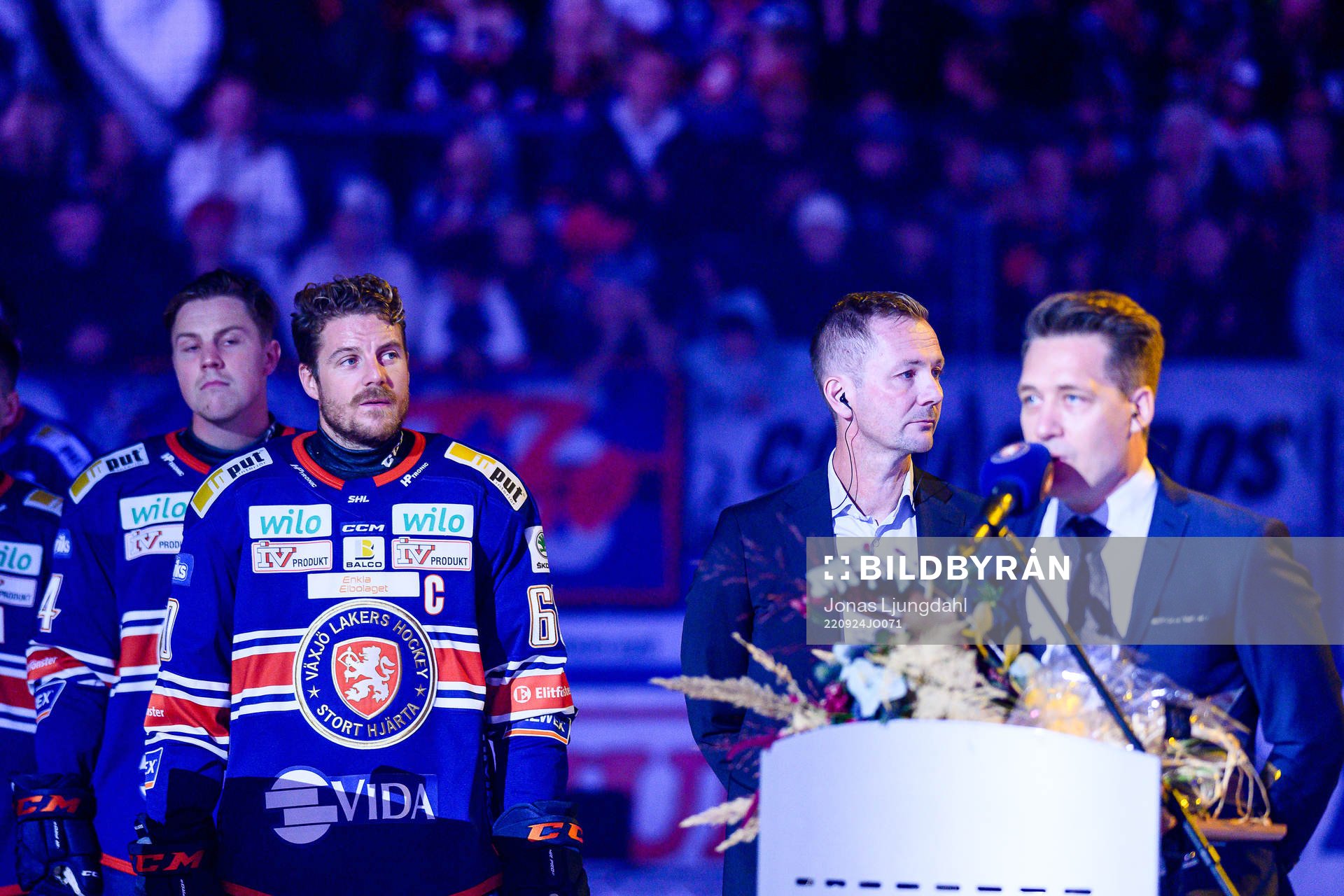 Växjös Erik Josefsson när Växjös tidigare tränare Sam