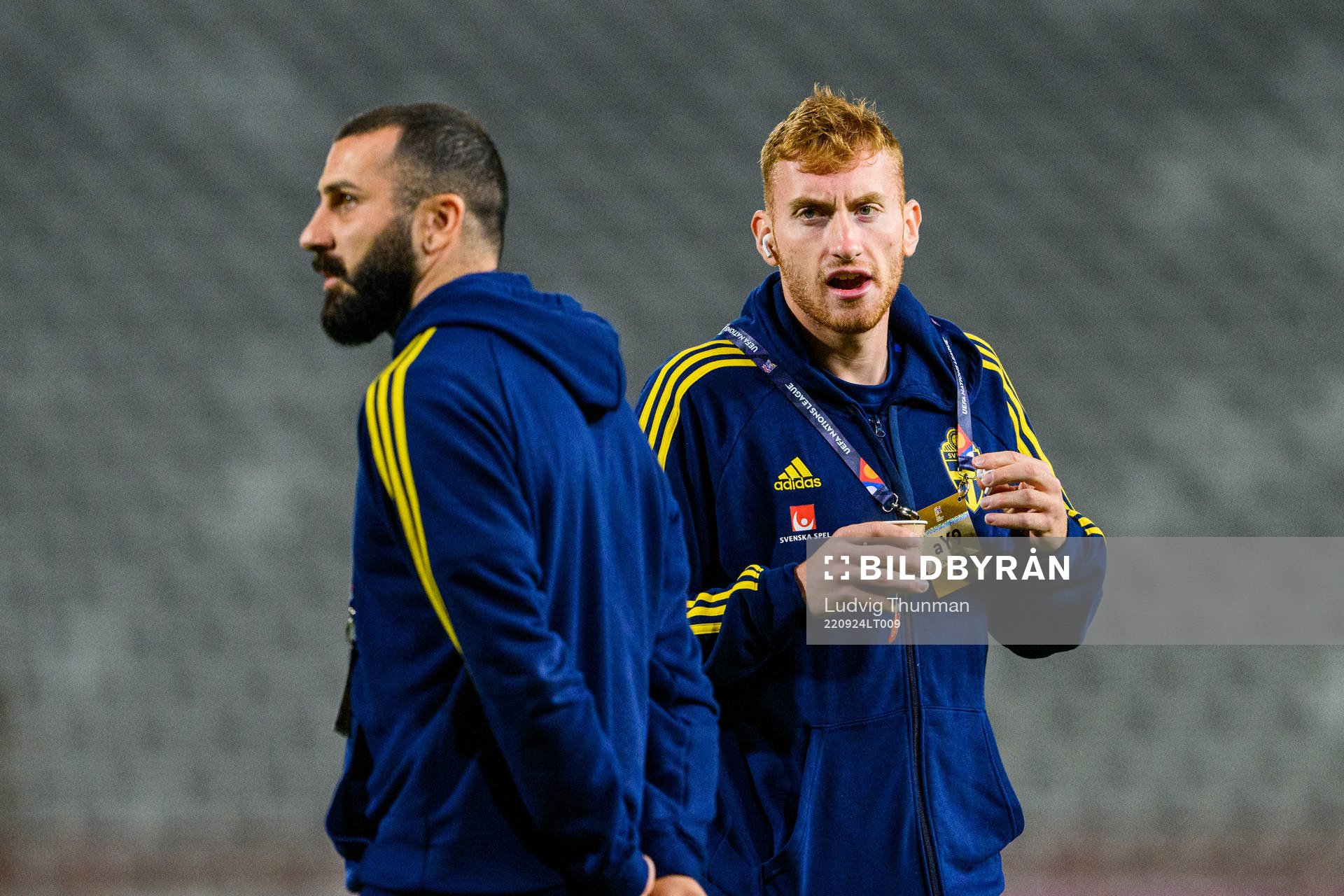 Mikael Ishak and Dejan Kulusevski of Sweden