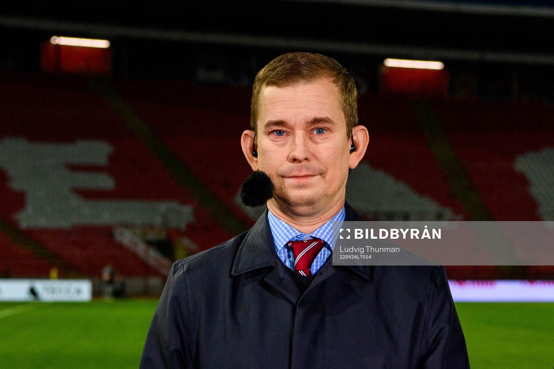 Erik Niva of Viaplay Sweden ahead of the Nations League between Serbia and Sweden on September 24, 2022 in Belgrade. 